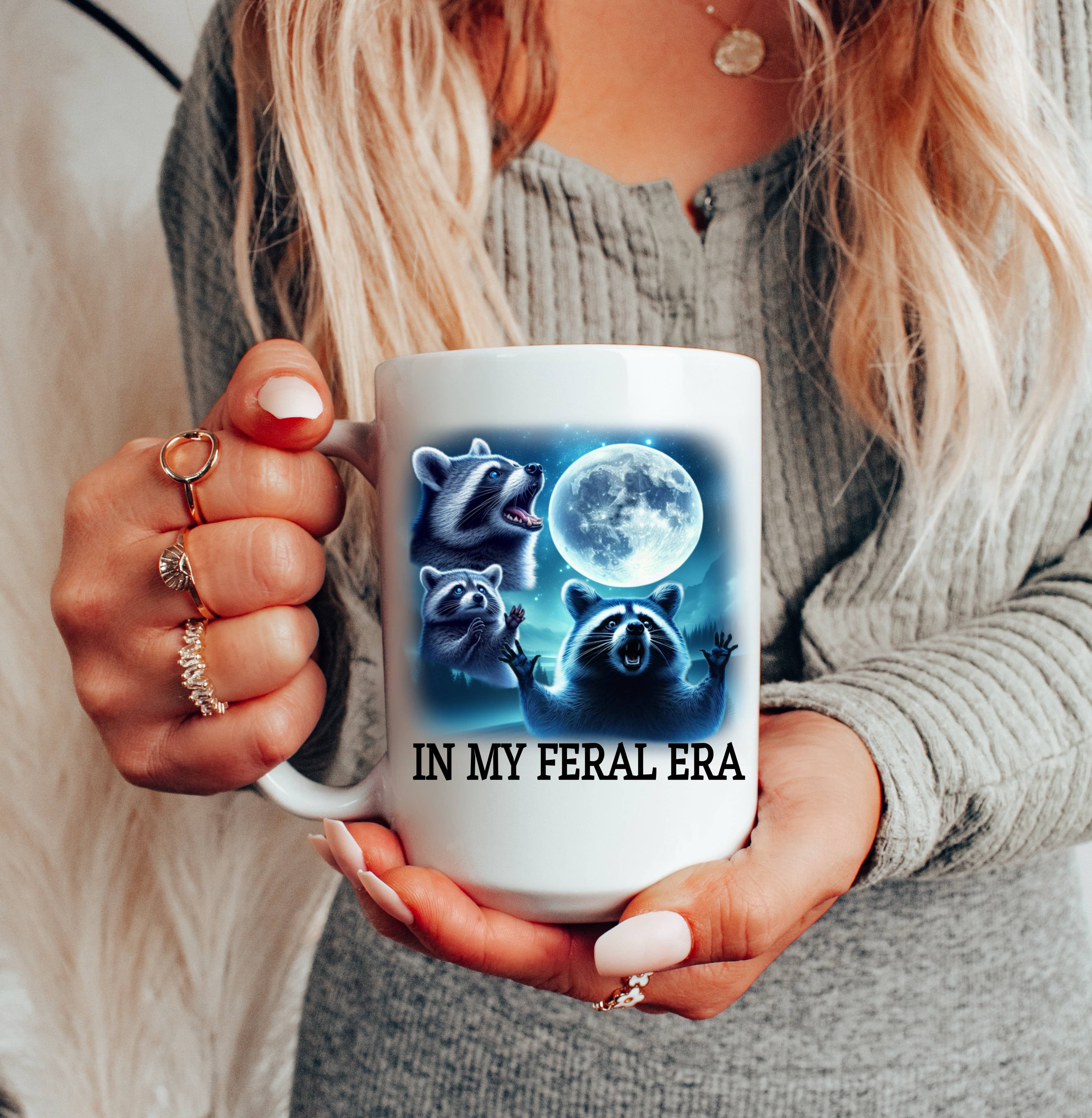 In My Feral Era Raccoon Coffee Mug
