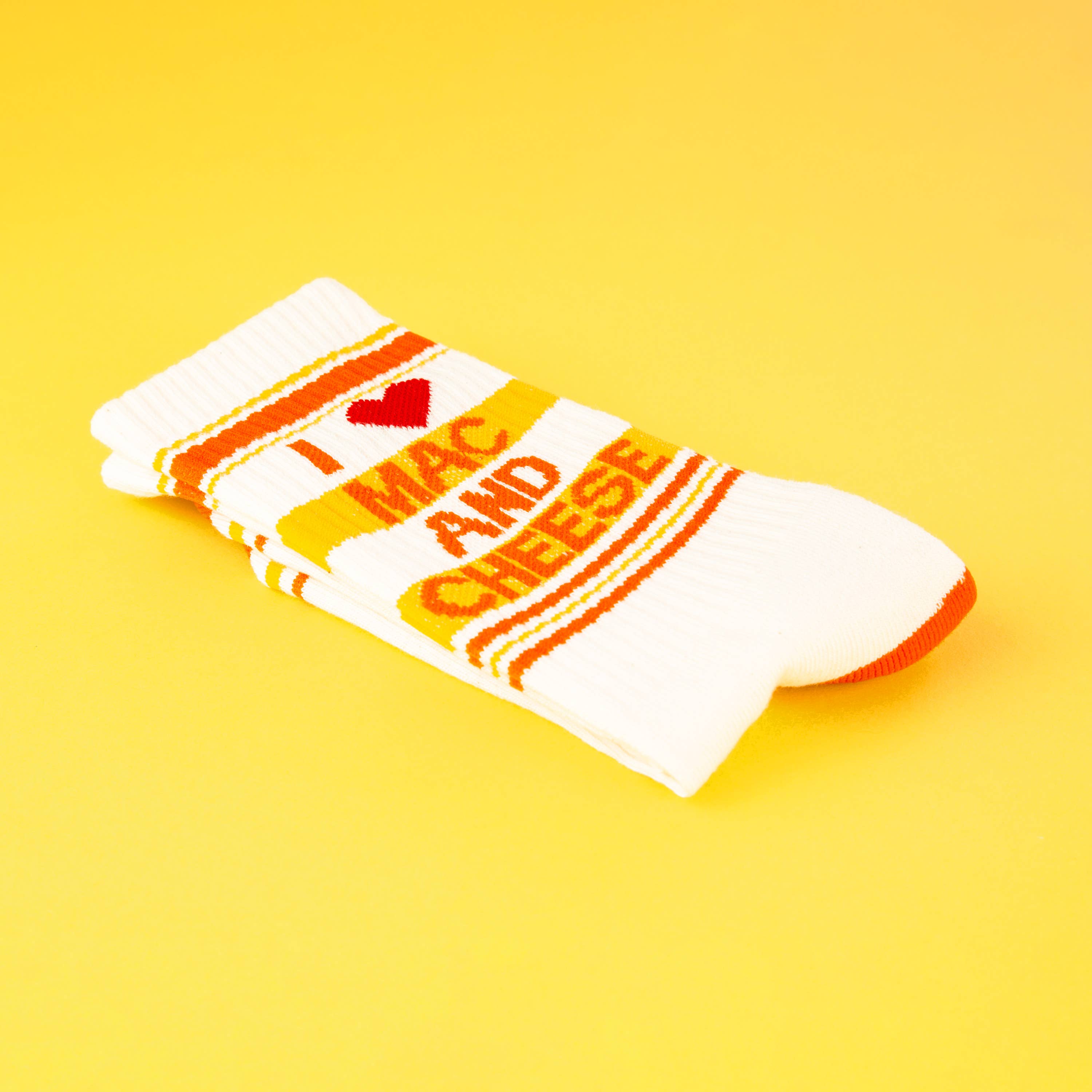 I <3 Mac N Cheese Gym Crew Socks