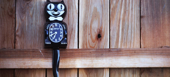 Classic Black Kit Cat Klock