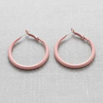 Candy Pink Hoop Earrings