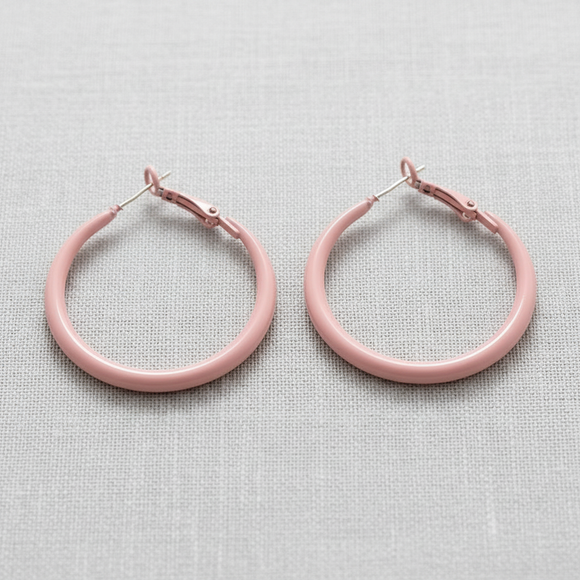 Candy Pink Hoop Earrings