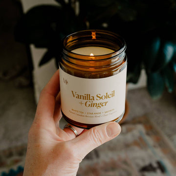 Vanilla Soleil + Ginger Beeswax Candle - 0