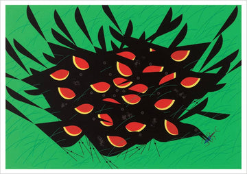 Red-winged Blackbirds Charley Harper Notecard