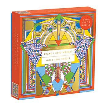Frank Lloyd Wright Peacock Rug 500 Piece Foil Puzzle