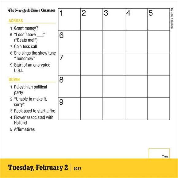 The New York Times Mini Crossword Page-A-Day Calendar 2027