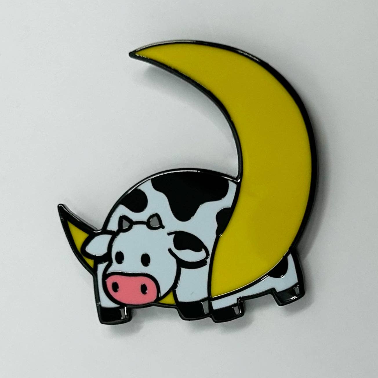 Cow Jumping Over The Moon Enamel Pin