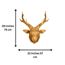 Deer Head 3D PaperCraft Art Kit-6