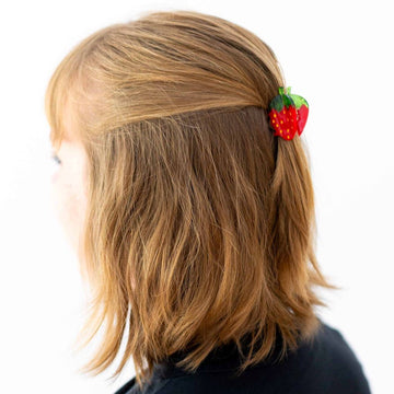 Mini Red Strawberry Hair Claw Clip - 0