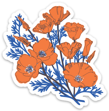 Poppy Flower Sticker - 0