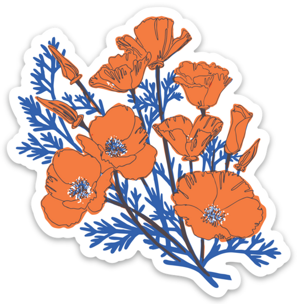 Poppy Flower Sticker