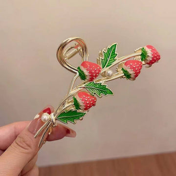 Dainty Strawberry Hair Clip