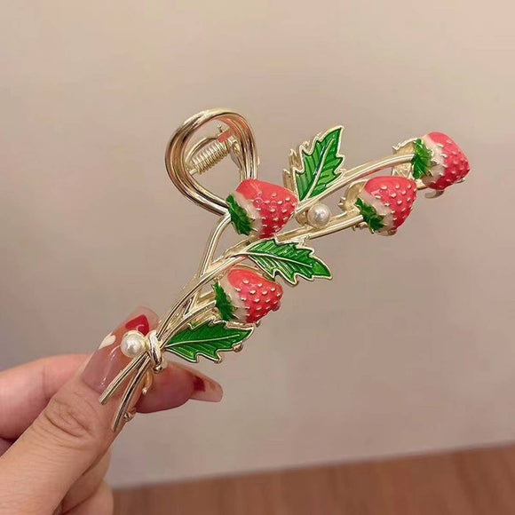 Dainty Strawberry Hair Clip