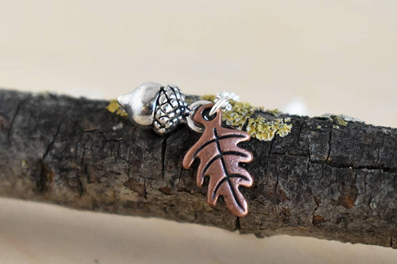 Tiny Silver Acorn Necklace