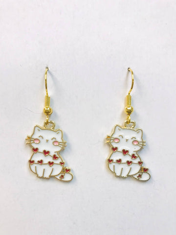 Love in the Air Cat Earrings