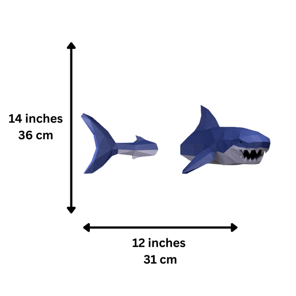 Shark 3D PaperCraft Wall Art Kit