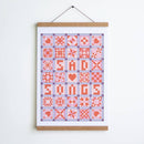 Sad Songs Patchwork Quilt Print-1