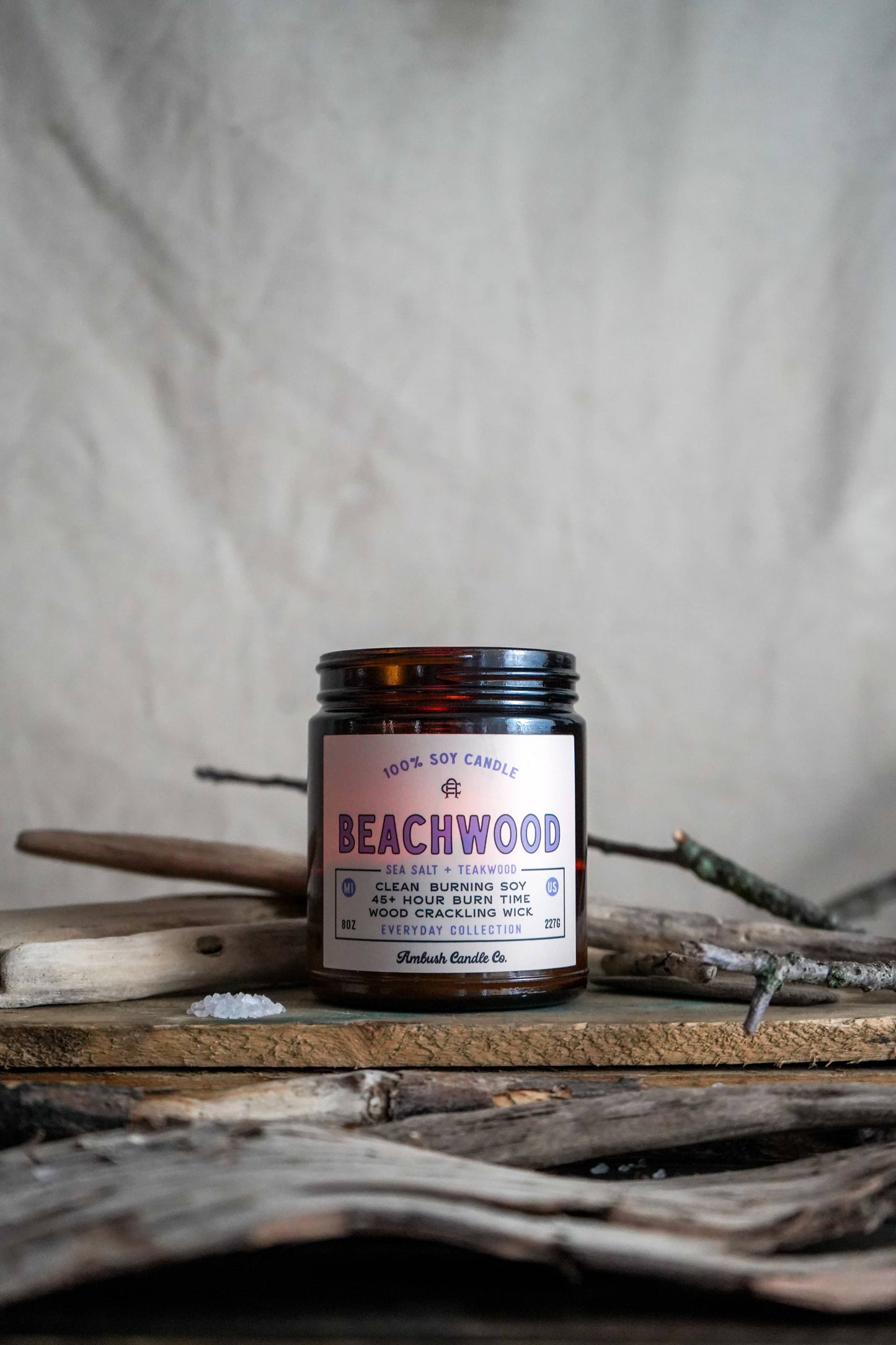 Beachwood | Sea Salt + Teakwood Candle