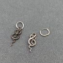 Coiled Python Huggie Earrings-3