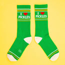 I <3 Pickles Gym Crew Socks-5