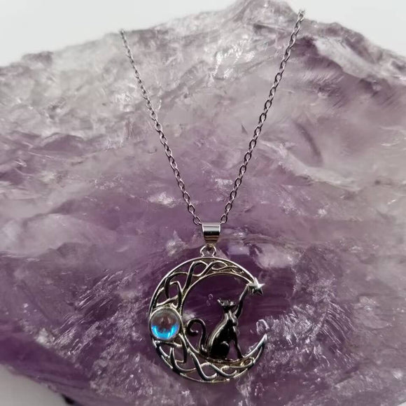 Moon Cat Necklace