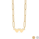2 Heart Paperclip Necklace-1