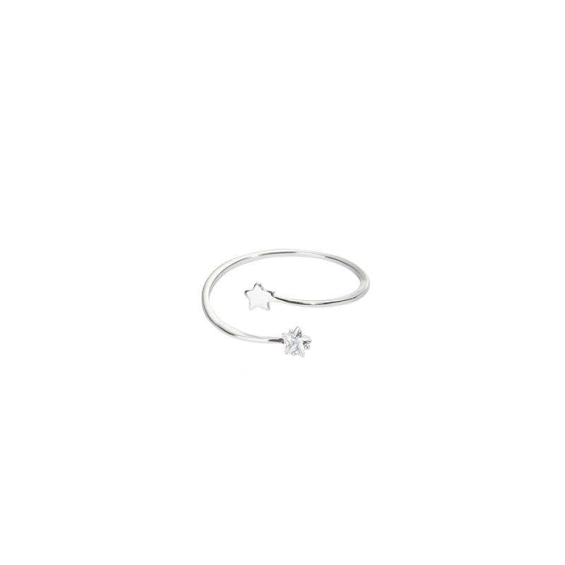 Dainty Double Star Ring