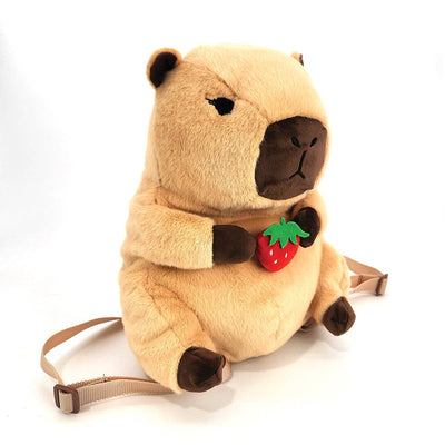 Capybara Furry Plush Backpack - 0