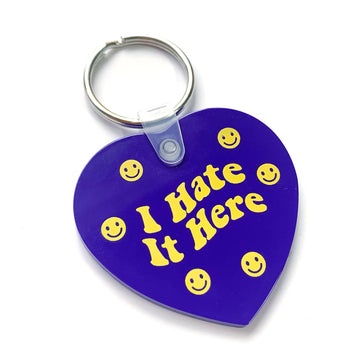 I Hate It Here Heart Vinyl Keychain - 0