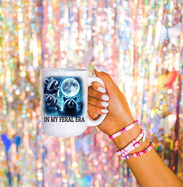 In My Feral Era Raccoon Coffee Mug