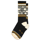 Sounds Like Bullshit To Me Gym Crew Socks-1
