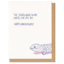 Anniversary Shingleback Skink Greeting Card-1