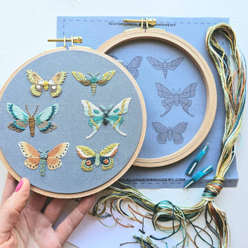Moth Sampler Embroidery Kit - 0
