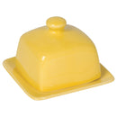 Lemon Yellow Square Butter Dish-1
