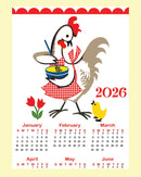 2026 Kitchen Chicken Calendar Tea Towel-2