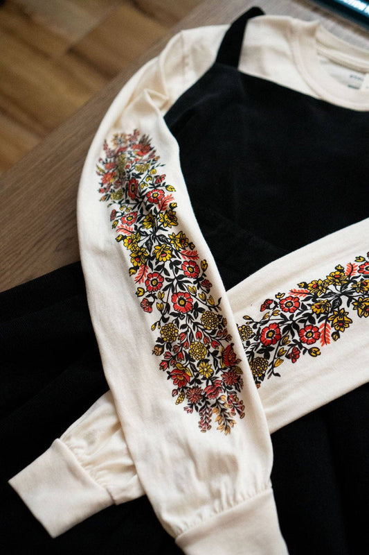 Folk Flowers Long Sleeve Tee | Printed Longsleeve