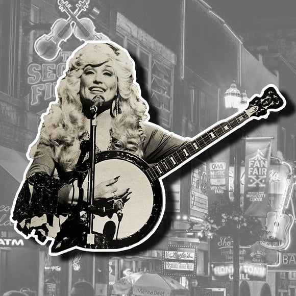 Dolly Parton Banjo Sticker