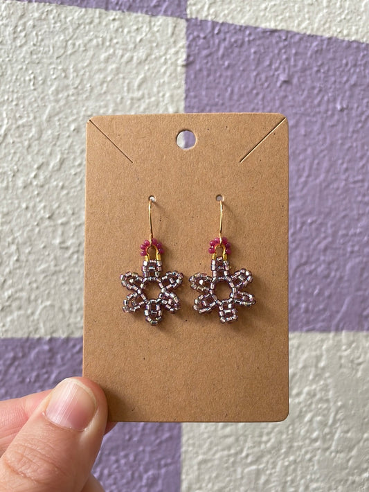 Small Flower Beaded Earrings