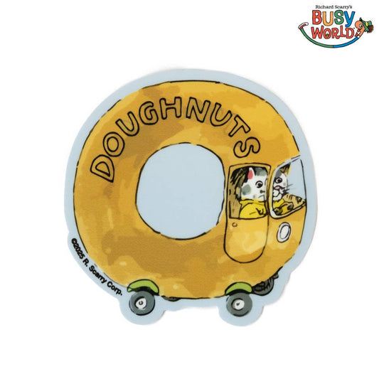 3P4 x Richard Scarry Doughnut Car Sticker