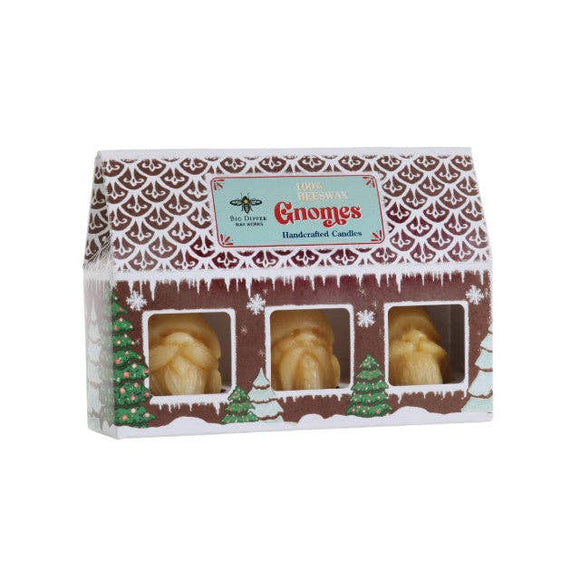 Holiday Gnome Beeswax Candles Gift Set