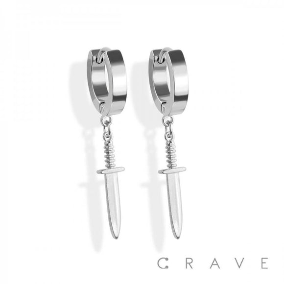 Dagger Huggie Earrings