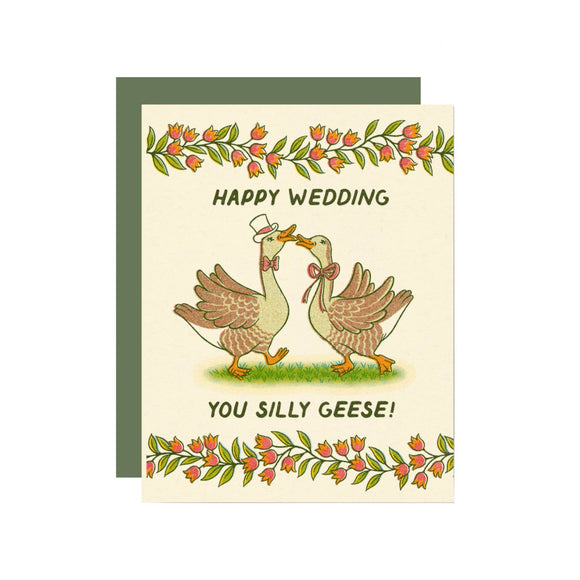 Silly Geese Wedding Card