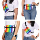 Rainbow Stripe Slim Fanny Pack