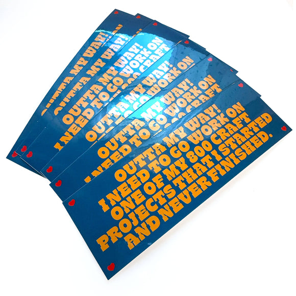 Unfinished Craft Projects Sticker