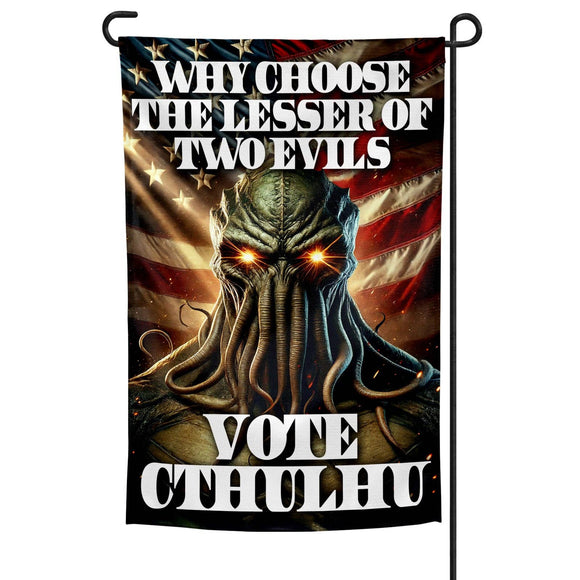 Vote Cthulhu Garden Flag
