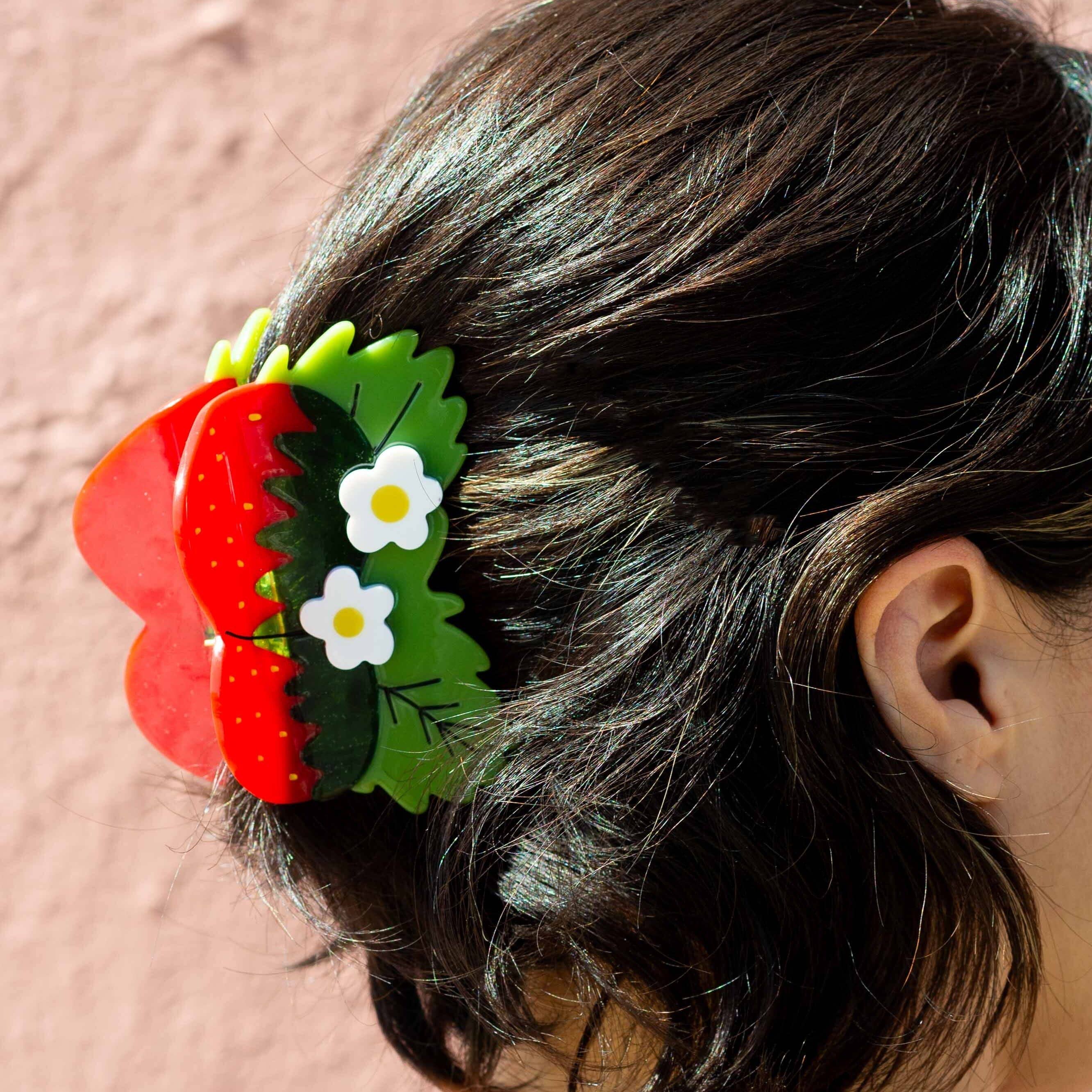 Strawberries and Flowers Jenny Lemons Hair Claw
