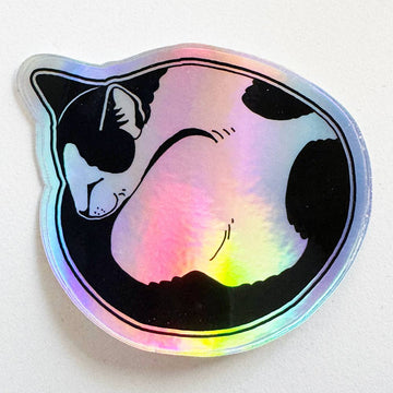 Sleepy Cat Holo Sticker