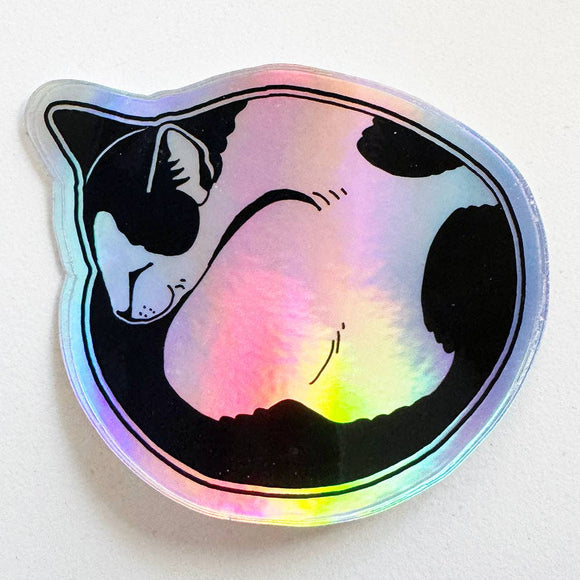 Sleepy Cat Holo Sticker