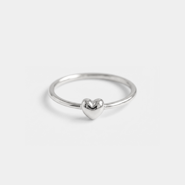 Minimalist Heart Stacking Band Ring