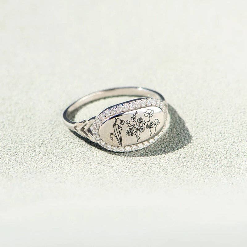 Halo Flower Statement Ring