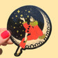Pierrot Clown on the Moon Sticker